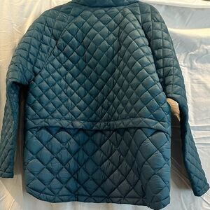 Athleta Quilted Jacket in teal blue